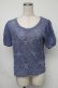 画像1: axes femme / リボンｘパールサマーニット  ブルー S-25-08-05-009-AX-TO-HR-ZS (1)