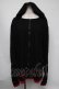 画像1: NieR Clothing / 裾クロスプリントパーカー  黒ｘ赤 S-25-08-05-013-PU-TO-HR-ZS (1)