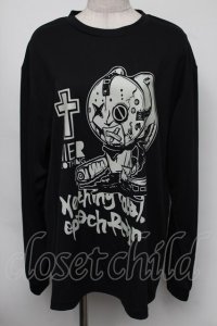 NieR Clothing / プリントロンT  黒 S-25-08-05-015-PU-TO-HR-ZS