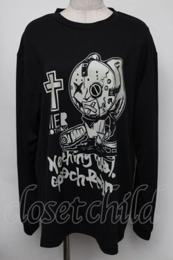 画像1: NieR Clothing / プリントロンT  黒 S-25-08-05-015-PU-TO-HR-ZS