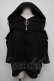 画像1: KRY CLOTHING / 肩あき半袖パーカー  黒 S-25-08-05-016-EL-TO-AS-ZS (1)
