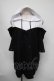 画像1: NieR Clothing / ショルダーカットフード付きカットソー  黒ｘ白 S-25-08-05-018-PU-TO-HR-ZS (1)