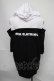 画像2: NieR Clothing / ショルダーカットフード付きカットソー  黒ｘ白 S-25-08-05-018-PU-TO-HR-ZS (2)