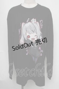 NieR Clothing / プリントロンT  黒 S-25-08-05-019-PU-TO-HR-ZS