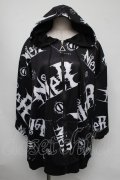 NieR Clothing / 転写パーカー  黒ｘ白 S-25-08-05-024-PU-TO-HR-ZS