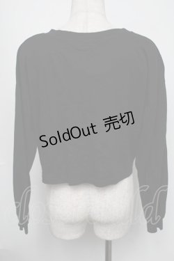 画像2: NieR Clothing / 刺繍ショートトップス  黒ｘ白 S-25-08-05-025-PU-TO-HR-ZS