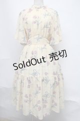 axes femme POETIQUE / チューリップブーケロングワンピース  イエロー S-25-08-05-028-AX-OP-HR-ZS