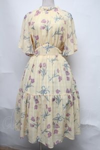 axes femme POETIQUE / チューリップブーケロングワンピース  イエロー S-25-08-05-028-AX-OP-HR-ZS