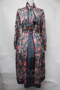 axes femme / 総柄ワンピース  グリーン S-25-08-05-029-AX-OP-AS-ZS