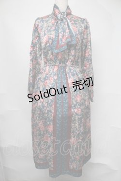 画像1: axes femme / 総柄ワンピース  グリーン S-25-08-05-029-AX-OP-AS-ZS