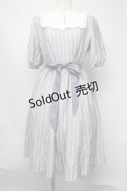 画像1: axes femme / ブロッキングストライプワンピース  グレー S-25-08-05-030-AX-OP-AS-ZS