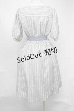 画像2: axes femme / ブロッキングストライプワンピース  グレー S-25-08-05-030-AX-OP-AS-ZS