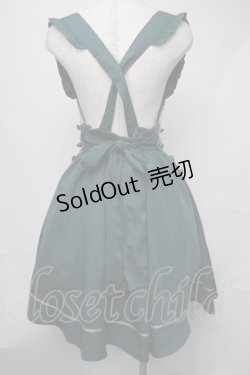 画像2: axes femme / フロントレースアップデザインジャンスカ  グリーン S-25-08-05-034-AX-OP-HR-ZS