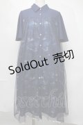 axes femme / 夏の星空チュールシャツワンピース  紺 S-25-08-05-036-AX-OP-HR-ZS