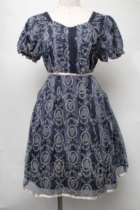 axes femme / フロッキーワンピース  紺 S-25-08-05-037-AX-OP-HR-ZS