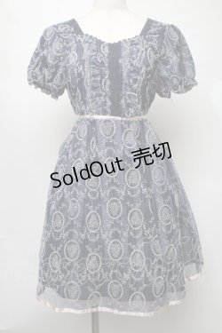 画像1: axes femme / フロッキーワンピース  紺 S-25-08-05-037-AX-OP-HR-ZS