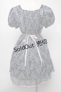 画像2: axes femme / フロッキーワンピース  紺 S-25-08-05-037-AX-OP-HR-ZS
