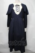 axes femme / ケープ付クラシックロングワンピース  紺 S-25-08-05-038-AX-OP-AS-ZS