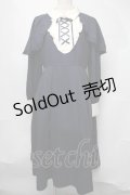 axes femme / ケープ付クラシックロングワンピース  紺 S-25-08-05-038-AX-OP-AS-ZS