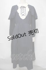 axes femme / ケープ付クラシックロングワンピース  紺 S-25-08-05-038-AX-OP-AS-ZS
