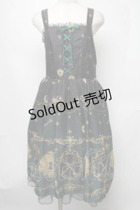 axes femme kawaii / 鍵柄ジャンスカ  黒ｘグリーン S-25-08-05-041-AX-OP-HR-ZS