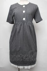画像1: MILK / Ginghamカットワンピース  黒ｘ白 S-25-08-05-047-ML-OP-AS-ZT302 (1)