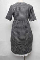 画像2: MILK / Ginghamカットワンピース  黒ｘ白 S-25-08-05-047-ML-OP-AS-ZT302 (2)
