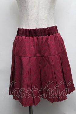 画像1: Blue rouge / ジャガードスカート  ボルドー S-25-08-07-052-CA-SK-AS-ZS