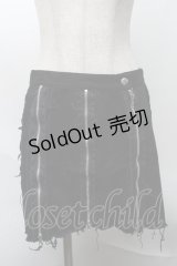 SEXY DYNAMITE LONDON / ZIPデザインタイトスカート  黒 S-25-08-07-055-PU-SK-HR-ZS