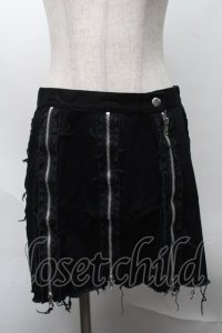 SEXY DYNAMITE LONDON / ZIPデザインタイトスカート  黒 S-25-08-07-055-PU-SK-HR-ZS