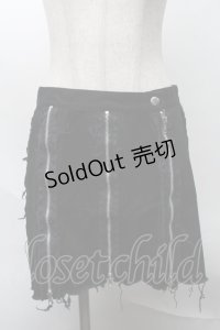 SEXY DYNAMITE LONDON / ZIPデザインタイトスカート  黒 S-25-08-07-055-PU-SK-HR-ZS