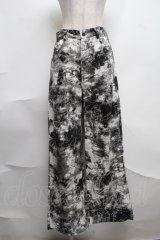 NieR Clothing / タイダイパンツ  白ｘ黒 S-25-08-07-059-PU-PA-AS-ZS