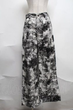 画像1: NieR Clothing / タイダイパンツ  白ｘ黒 S-25-08-07-059-PU-PA-AS-ZS