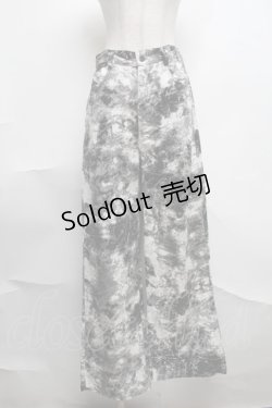 画像1: NieR Clothing / タイダイパンツ  白ｘ黒 S-25-08-07-059-PU-PA-AS-ZY