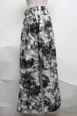 画像2: NieR Clothing / タイダイパンツ  白ｘ黒 S-25-08-07-059-PU-PA-AS-ZS