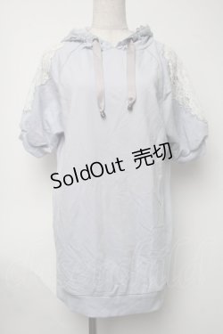 画像1: axes femme / 半袖パーカー  サックス S-25-08-07-007-AX-TO-AS-ZS
