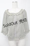 axes femme / シャーリングシフォンブルゾン  カーキ S-25-08-07-012-AX-JA-AS-ZS