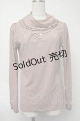 axes femme / ハイネックレースプルオーバー  ピンク S-25-08-07-015-AX-TO-AS-ZS