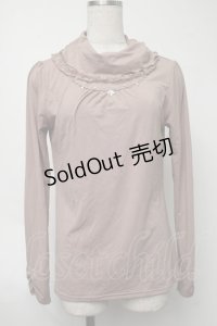 axes femme / ハイネックレースプルオーバー  ピンク S-25-08-07-015-AX-TO-AS-ZS