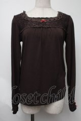 axes femme / 巻バラインナートップス  ブラウン S-25-08-07-020-AX-TO-AS-ZS
