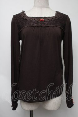 画像1: axes femme / 巻バラインナートップス  ブラウン S-25-08-07-020-AX-TO-AS-ZS