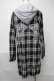 画像2: NieR Clothing / チェックロングシャツ  黒ｘ白 S-25-08-07-026-PU-BL-AS-ZS (2)