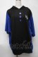 画像1: NieR Clothing / 半袖パーカー  黒ｘ青 S-25-08-07-028-PU-TO-AS-ZS (1)