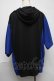 画像2: NieR Clothing / 半袖パーカー  黒ｘ青 S-25-08-07-028-PU-TO-AS-ZS (2)
