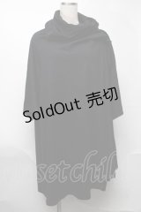 alice auaa / タートルネックドレープカットソー  黒 S-25-08-07-031-AA-TO-HR-ZS