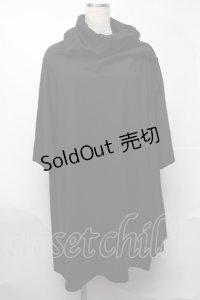 alice auaa / タートルネックドレープカットソー  黒 S-25-08-07-031-AA-TO-HR-ZS