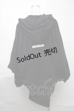 画像2: alice auaa / 変形ロングジップパーカー  黒 S-25-08-07-032-AA-BL-HR-ZS