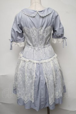 画像2: axes femme POETIQUE / レーシー襟付きワンピース  サックス S-25-08-07-034-AX-OP-HR-ZS