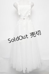 onespo / チュール切替ワンピース  オフ S-25-08-07-035-EL-OP-HR-ZS