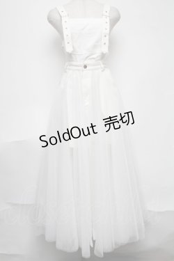画像1: onespo / チュール切替ワンピース  オフ S-25-08-07-035-EL-OP-HR-ZS